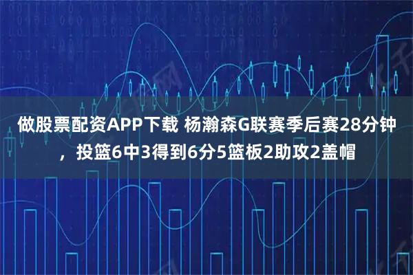 做股票配资APP下载 杨瀚森G联赛季后赛28分钟，投篮6中3得到6分5篮板2助攻2盖帽